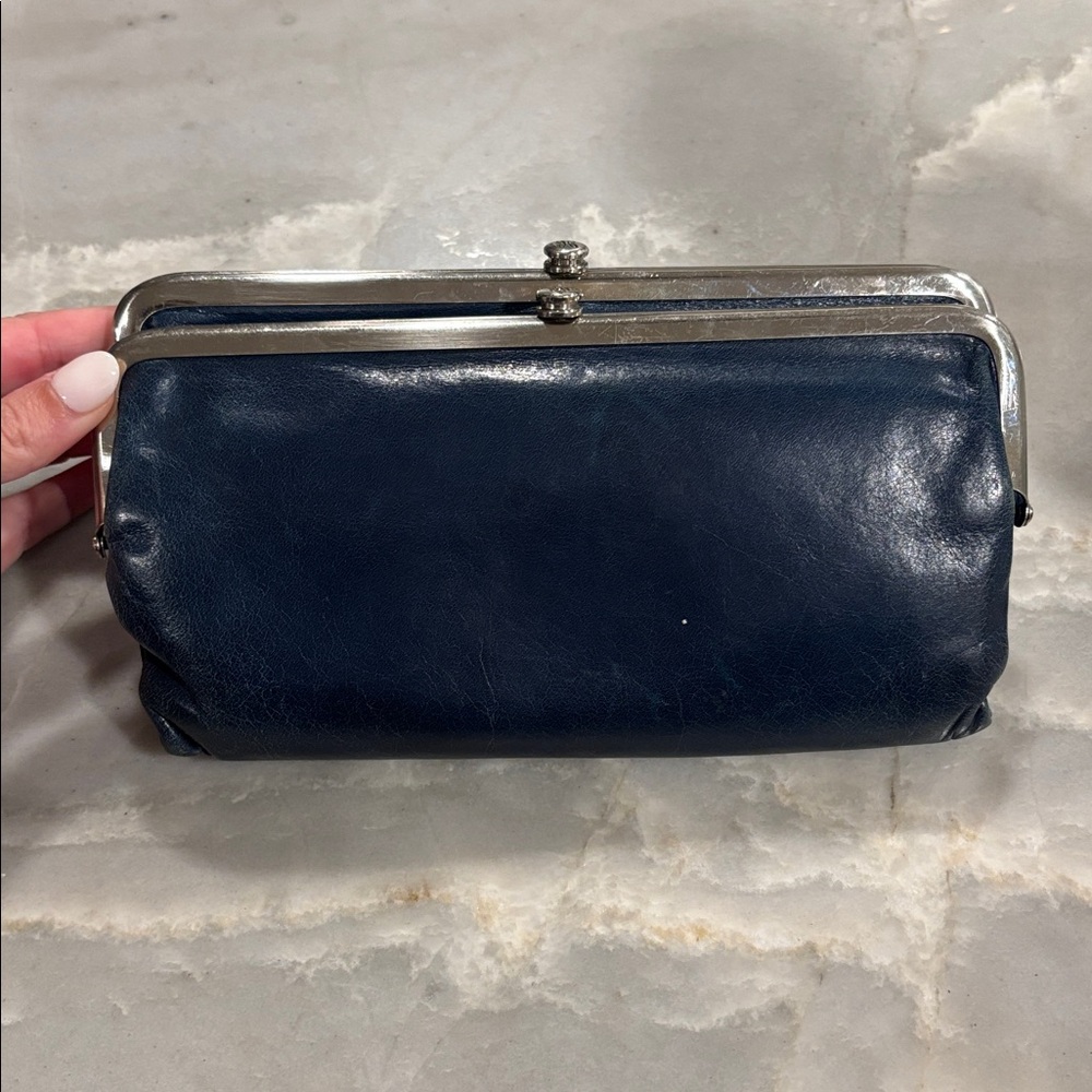 Navy and silver Hobo Lauren wallet/clutch - Picture 3 of 5